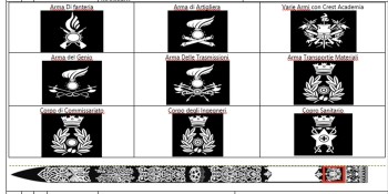 Sable de oficial para la Escuela del Ejército Italiano en Módena, largo total: 95 cm