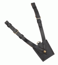 Sam browne sword frog, black leather