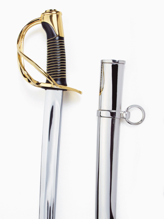 Sabre de cavalerie France M1822, plaqué or 24 carats